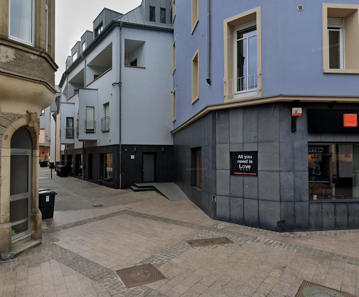 Zone piétonne du centre d’Ettelbruck (Nordstad) où se situe le cabinet de diététique, 25 Grand-Rue